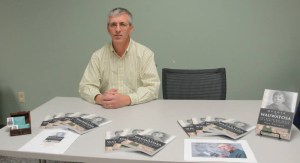 Here I am at my table at the Greenwood (Indiana) Public Library during its Local Author Fair on Nov. 9, 2013.