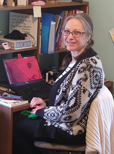 Kimberly works from home