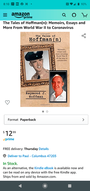 Dads book on Amazon